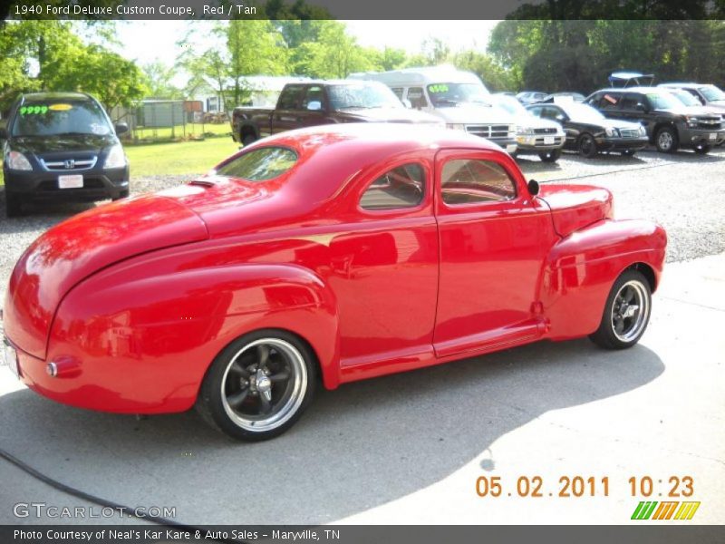 Red / Tan 1940 Ford DeLuxe Custom Coupe