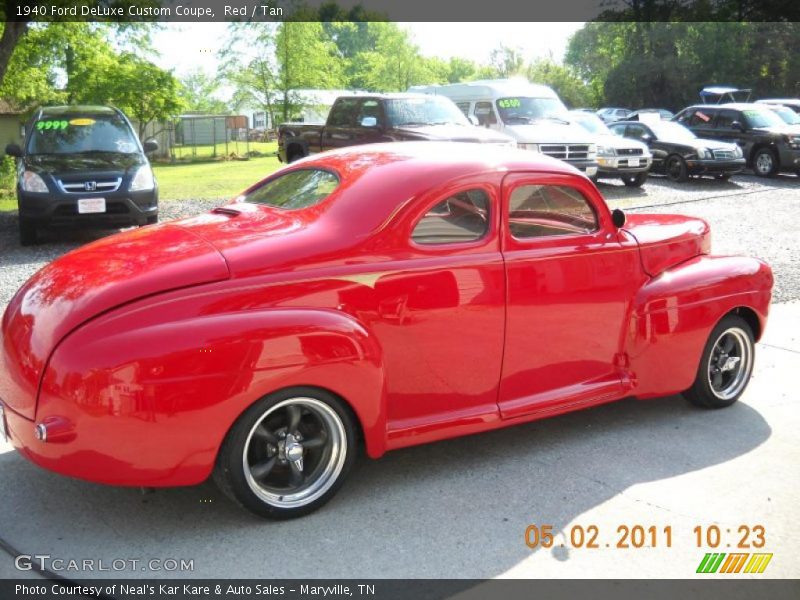 Red / Tan 1940 Ford DeLuxe Custom Coupe