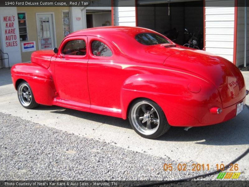 Red / Tan 1940 Ford DeLuxe Custom Coupe
