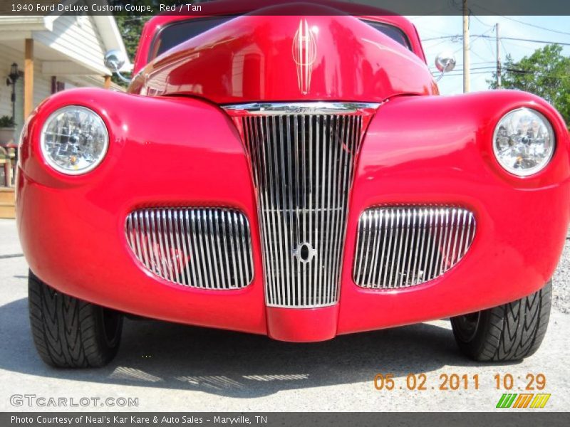Red / Tan 1940 Ford DeLuxe Custom Coupe