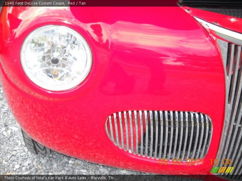 Red / Tan 1940 Ford DeLuxe Custom Coupe