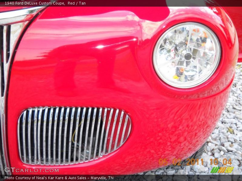 Red / Tan 1940 Ford DeLuxe Custom Coupe