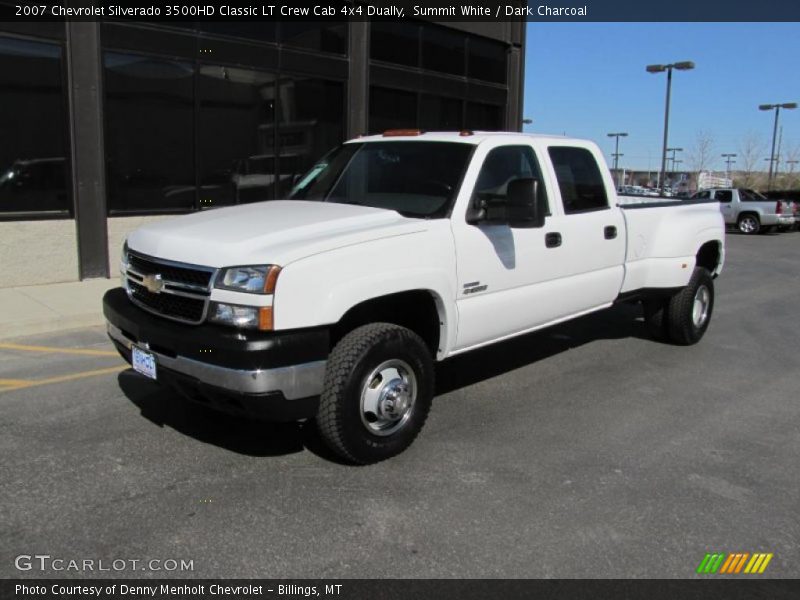 Summit White / Dark Charcoal 2007 Chevrolet Silverado 3500HD Classic LT Crew Cab 4x4 Dually