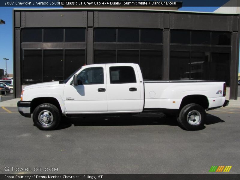 Summit White / Dark Charcoal 2007 Chevrolet Silverado 3500HD Classic LT Crew Cab 4x4 Dually