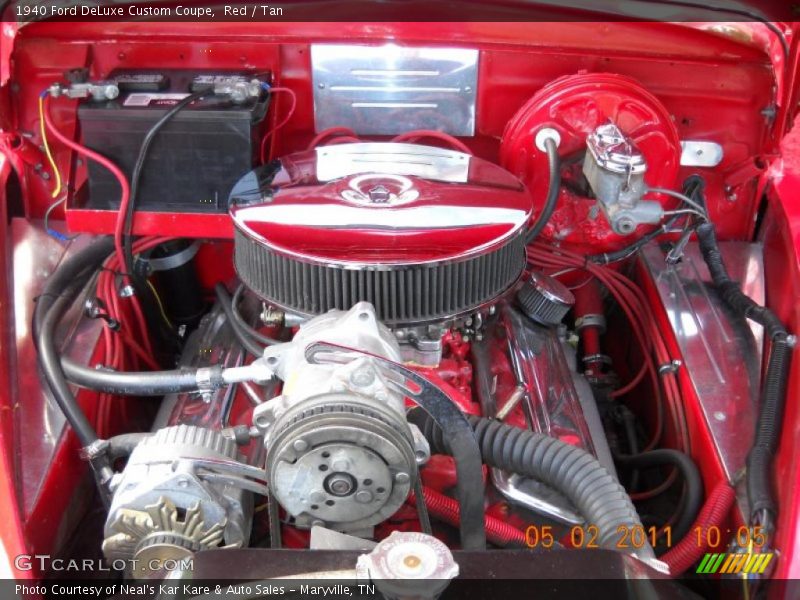 Red / Tan 1940 Ford DeLuxe Custom Coupe