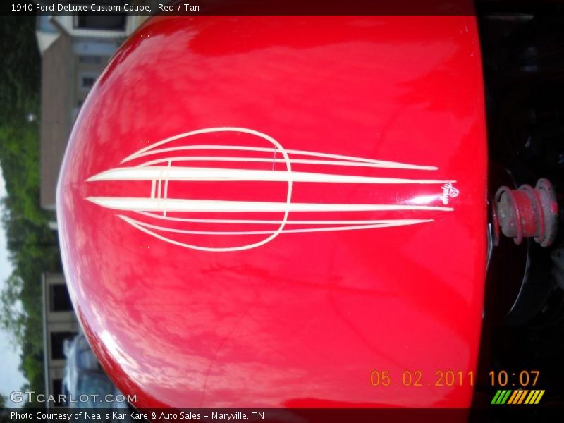 Red / Tan 1940 Ford DeLuxe Custom Coupe