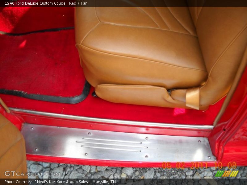 Red / Tan 1940 Ford DeLuxe Custom Coupe