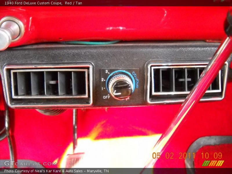 Red / Tan 1940 Ford DeLuxe Custom Coupe