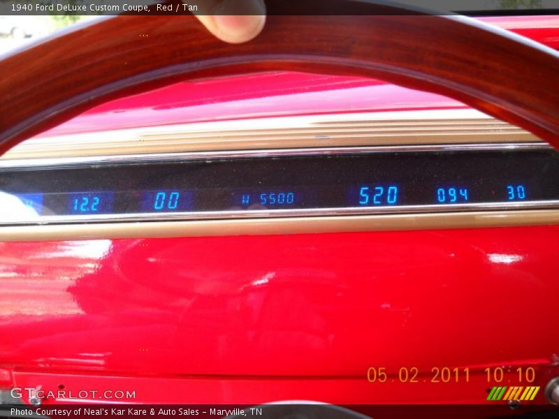 Red / Tan 1940 Ford DeLuxe Custom Coupe