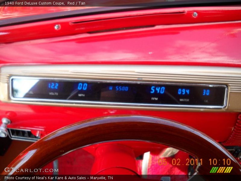 Red / Tan 1940 Ford DeLuxe Custom Coupe