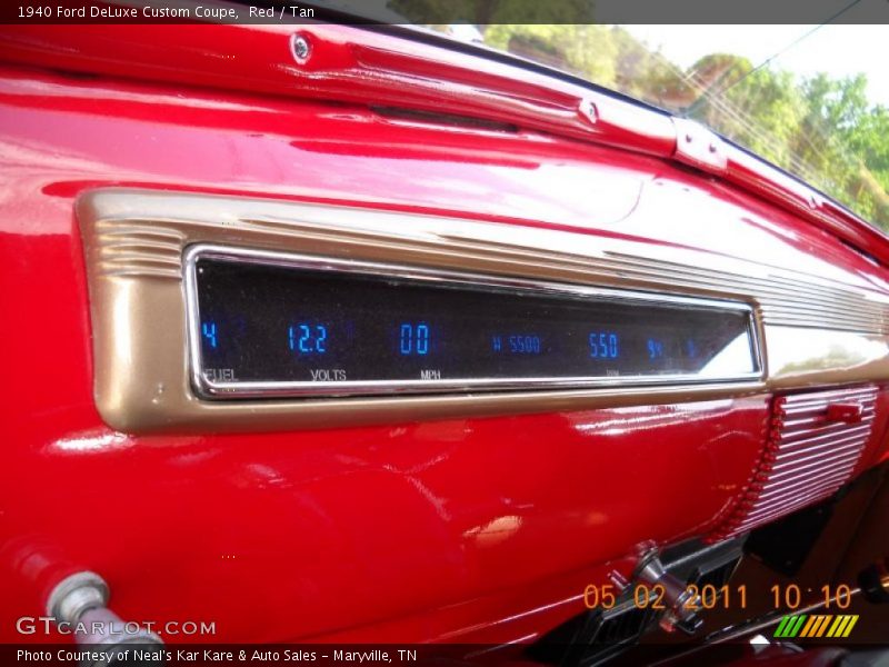 Red / Tan 1940 Ford DeLuxe Custom Coupe