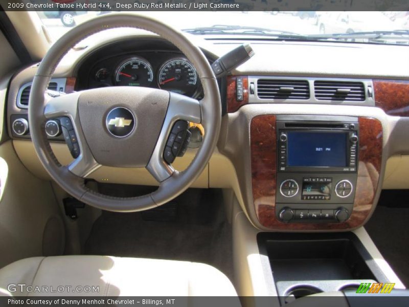 Deep Ruby Red Metallic / Light Cashmere 2009 Chevrolet Tahoe Hybrid 4x4
