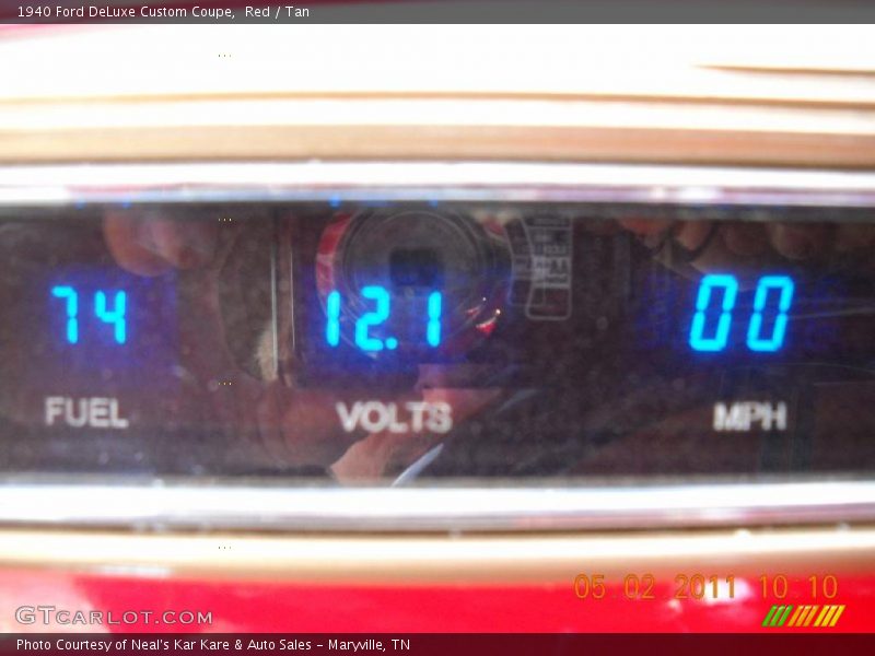 Red / Tan 1940 Ford DeLuxe Custom Coupe
