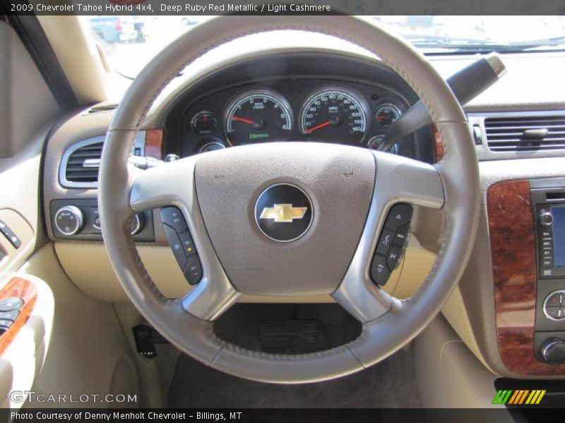 Deep Ruby Red Metallic / Light Cashmere 2009 Chevrolet Tahoe Hybrid 4x4