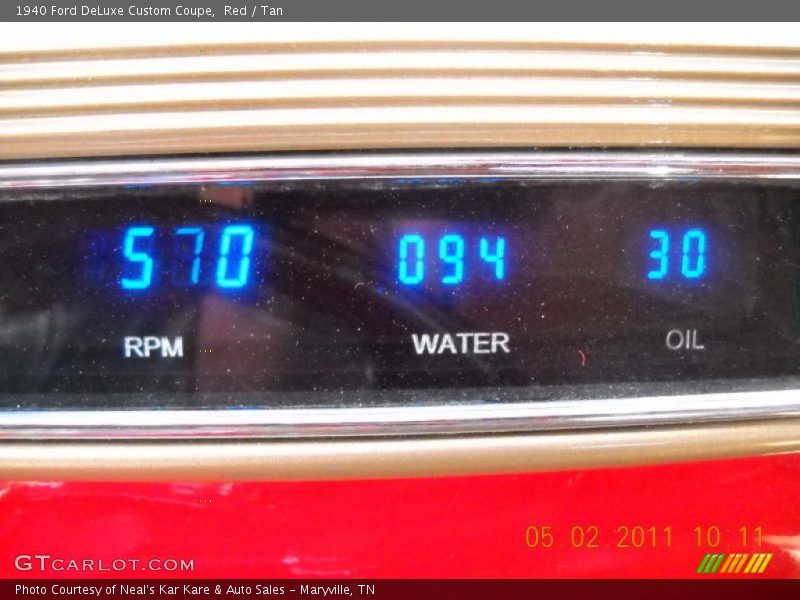 Red / Tan 1940 Ford DeLuxe Custom Coupe