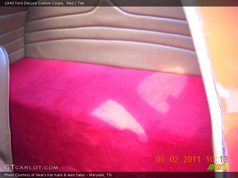 Red / Tan 1940 Ford DeLuxe Custom Coupe