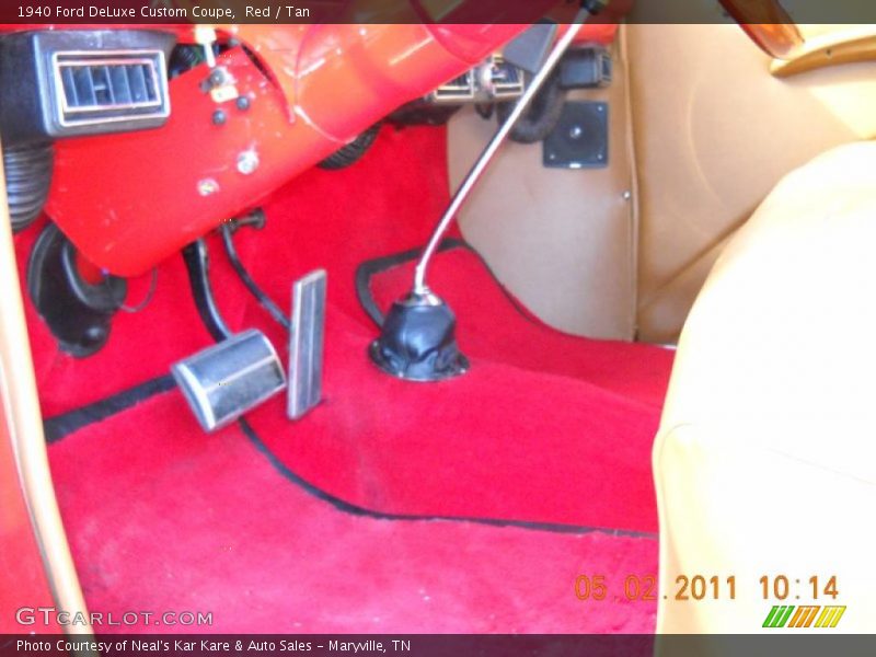 Red / Tan 1940 Ford DeLuxe Custom Coupe