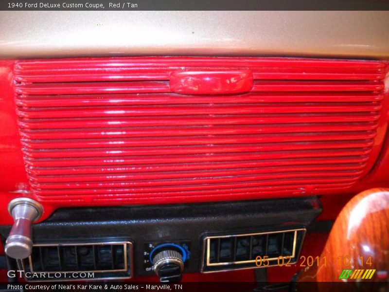 Red / Tan 1940 Ford DeLuxe Custom Coupe
