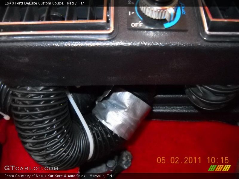 Red / Tan 1940 Ford DeLuxe Custom Coupe