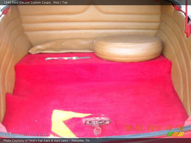 Red / Tan 1940 Ford DeLuxe Custom Coupe