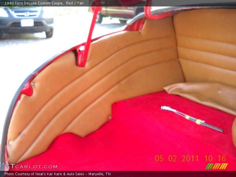 Red / Tan 1940 Ford DeLuxe Custom Coupe