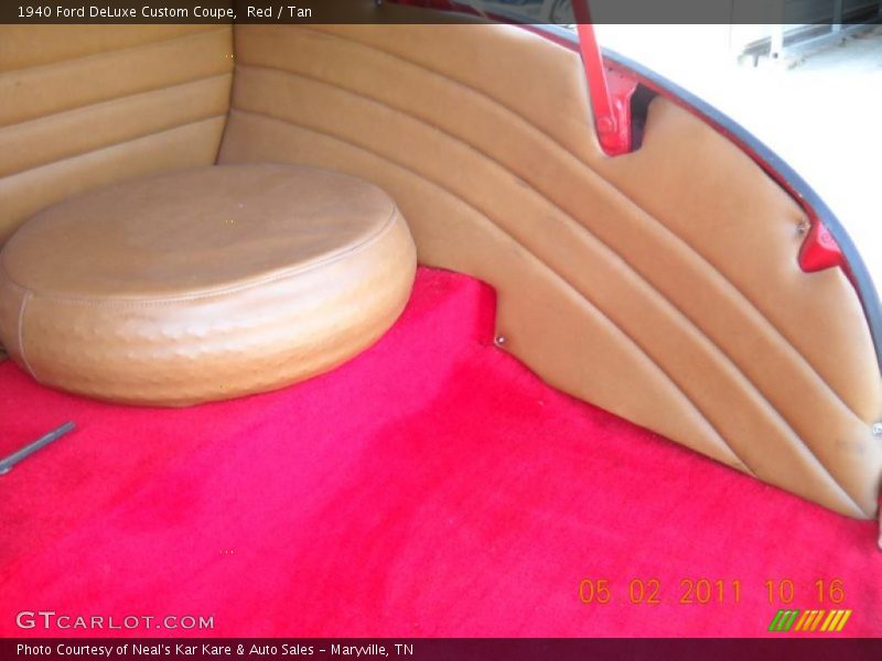 Red / Tan 1940 Ford DeLuxe Custom Coupe