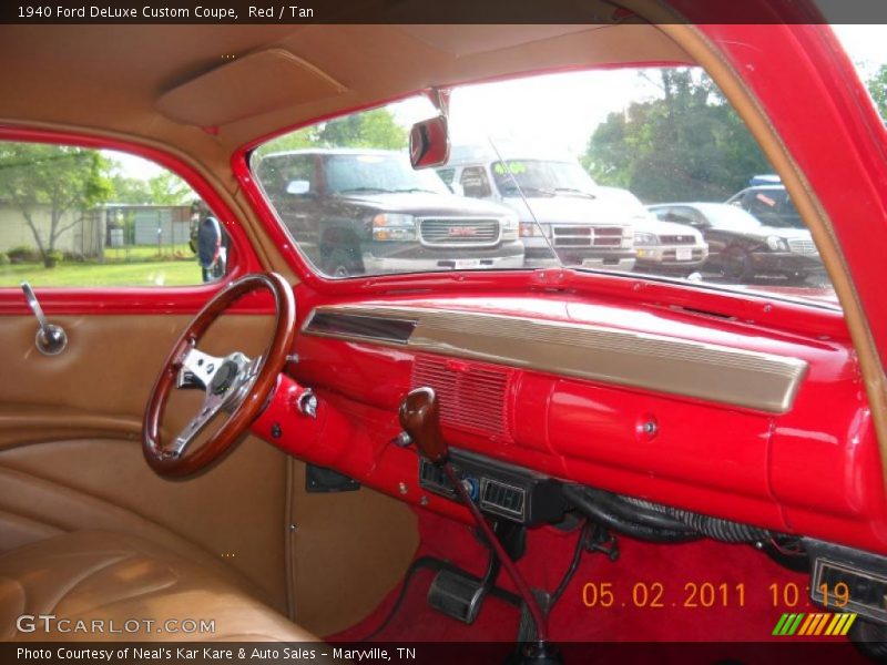 Red / Tan 1940 Ford DeLuxe Custom Coupe