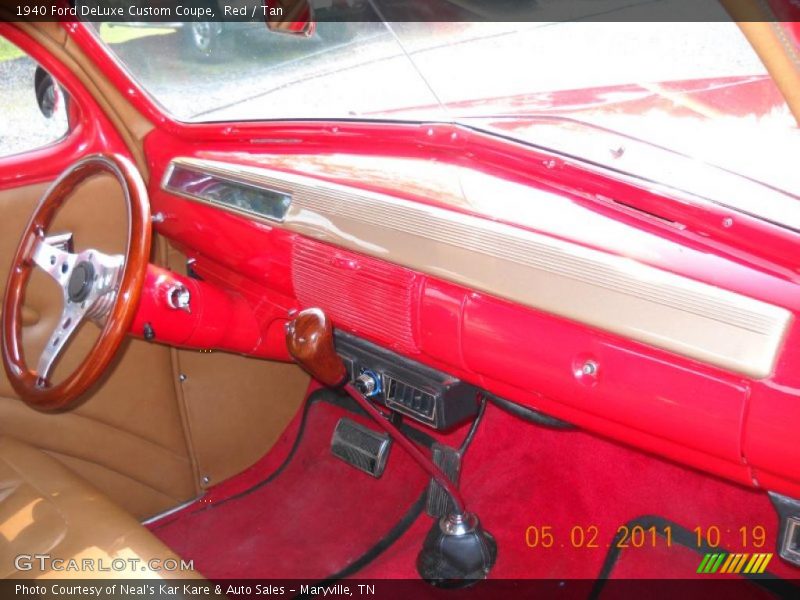 Red / Tan 1940 Ford DeLuxe Custom Coupe