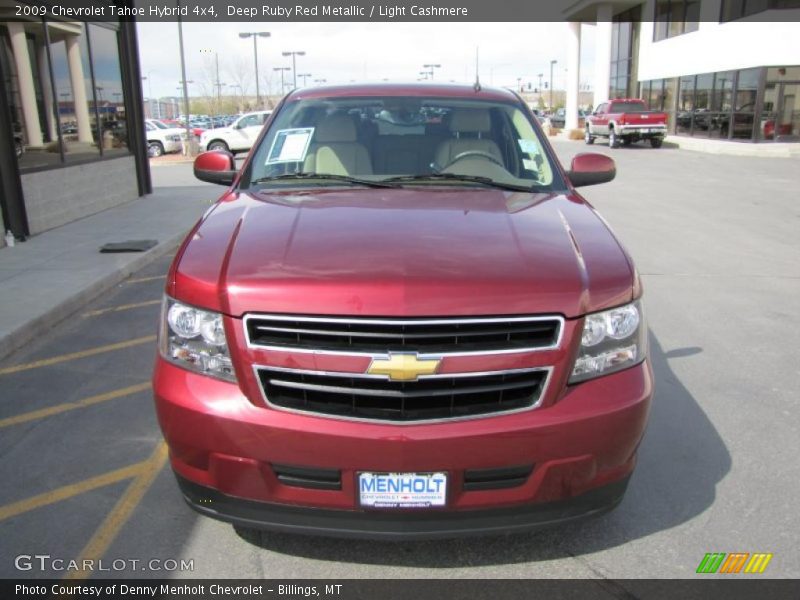 Deep Ruby Red Metallic / Light Cashmere 2009 Chevrolet Tahoe Hybrid 4x4