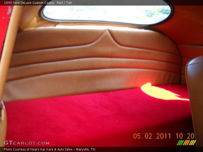 Red / Tan 1940 Ford DeLuxe Custom Coupe