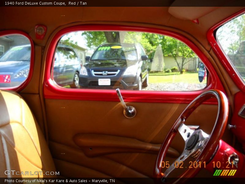 Red / Tan 1940 Ford DeLuxe Custom Coupe