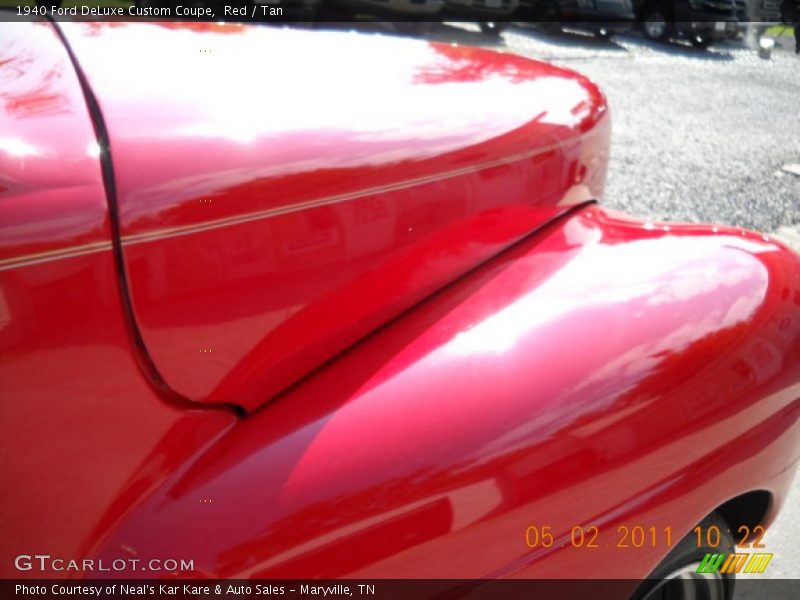 Red / Tan 1940 Ford DeLuxe Custom Coupe