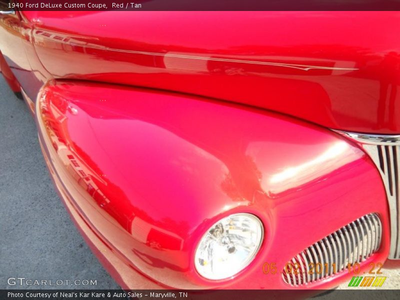Red / Tan 1940 Ford DeLuxe Custom Coupe