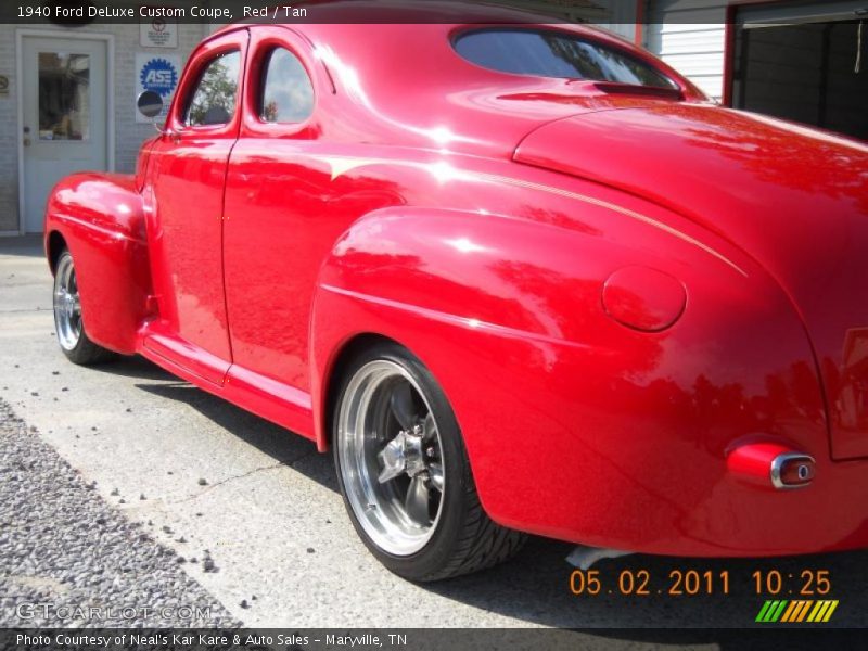 Red / Tan 1940 Ford DeLuxe Custom Coupe