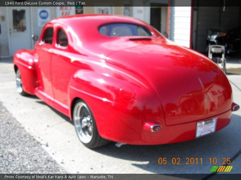 Red / Tan 1940 Ford DeLuxe Custom Coupe