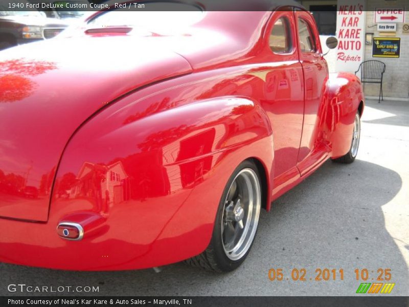 Red / Tan 1940 Ford DeLuxe Custom Coupe