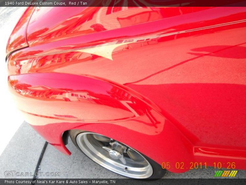 Red / Tan 1940 Ford DeLuxe Custom Coupe