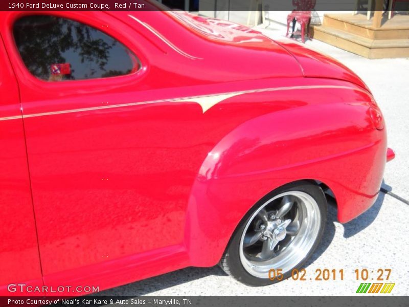 Red / Tan 1940 Ford DeLuxe Custom Coupe