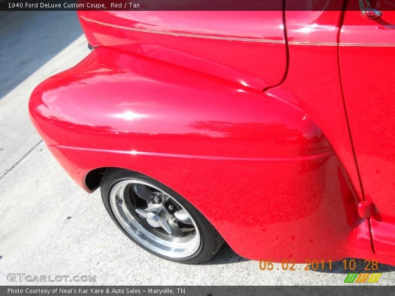 Red / Tan 1940 Ford DeLuxe Custom Coupe