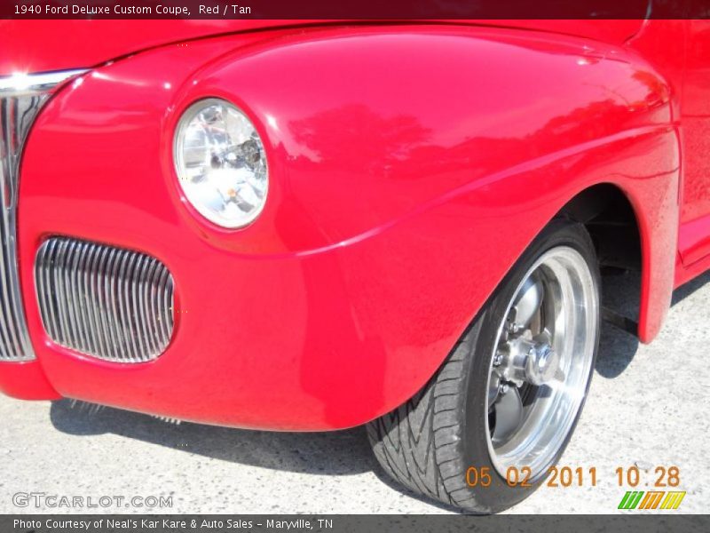 Red / Tan 1940 Ford DeLuxe Custom Coupe