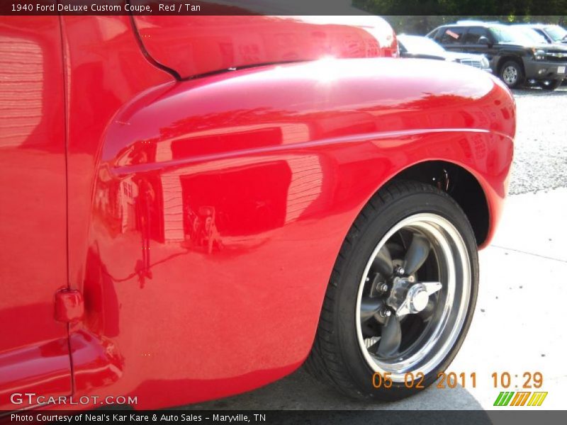 Red / Tan 1940 Ford DeLuxe Custom Coupe