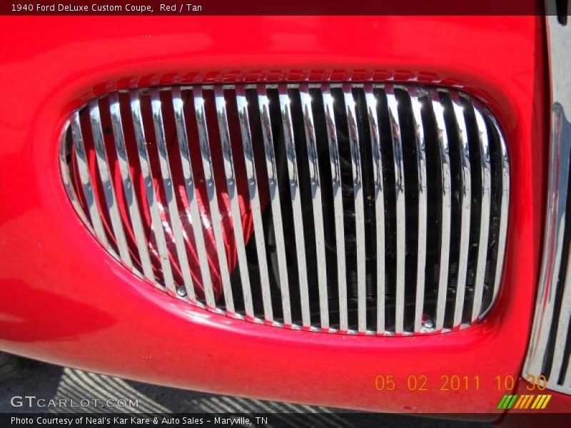 Red / Tan 1940 Ford DeLuxe Custom Coupe