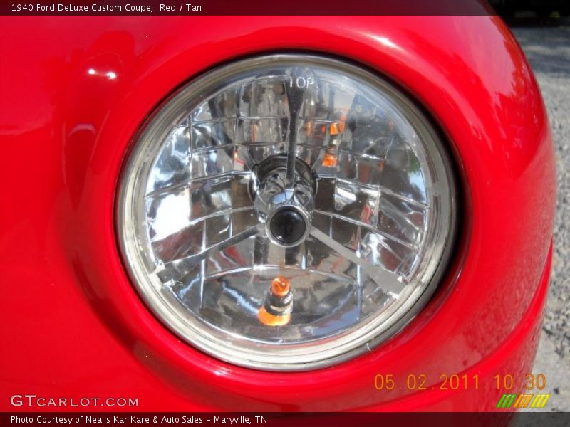 Red / Tan 1940 Ford DeLuxe Custom Coupe