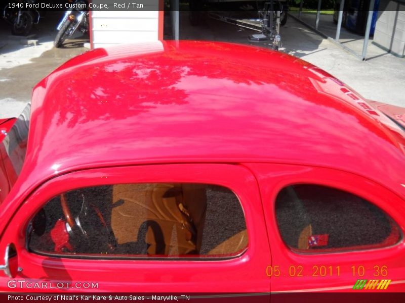Red / Tan 1940 Ford DeLuxe Custom Coupe