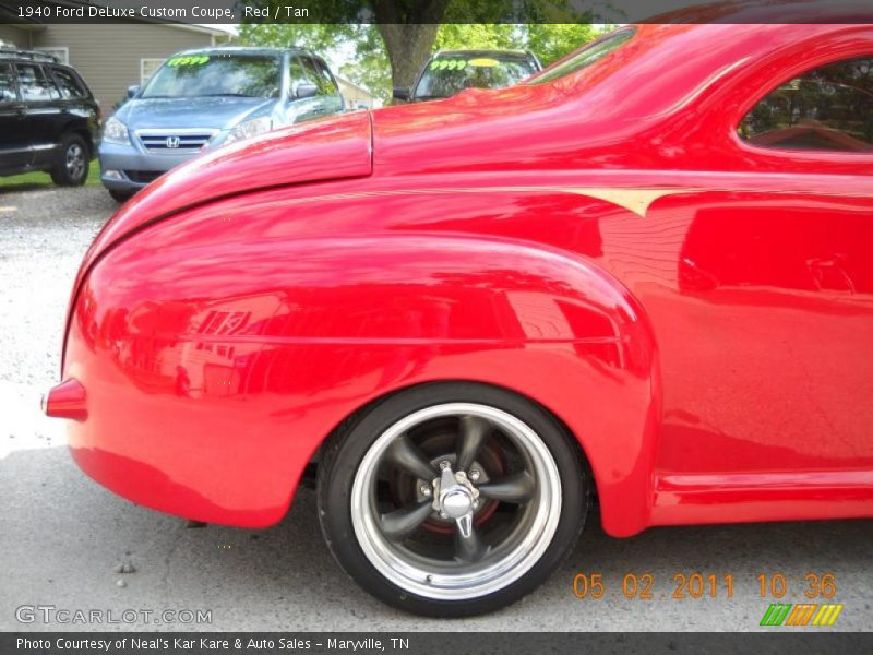 Red / Tan 1940 Ford DeLuxe Custom Coupe