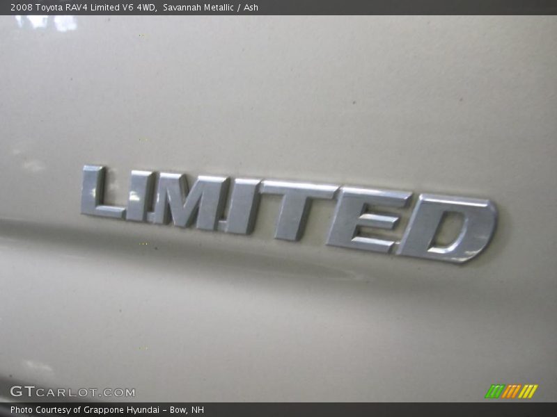 Savannah Metallic / Ash 2008 Toyota RAV4 Limited V6 4WD