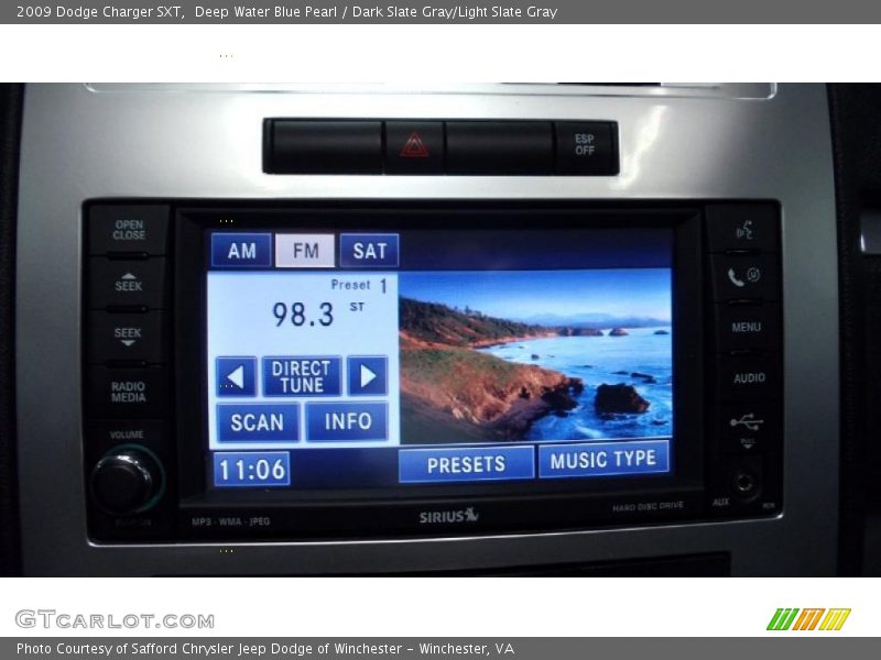 Deep Water Blue Pearl / Dark Slate Gray/Light Slate Gray 2009 Dodge Charger SXT