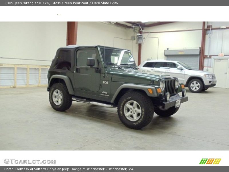 Moss Green Pearlcoat / Dark Slate Gray 2005 Jeep Wrangler X 4x4