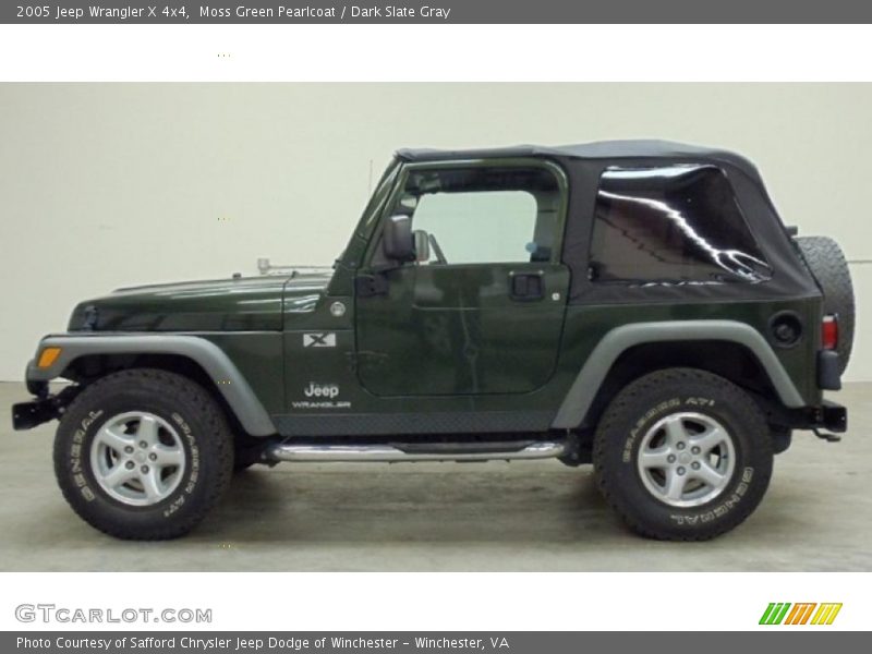 Moss Green Pearlcoat / Dark Slate Gray 2005 Jeep Wrangler X 4x4
