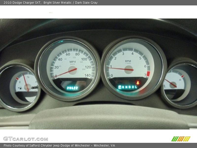 Bright Silver Metallic / Dark Slate Gray 2010 Dodge Charger SXT